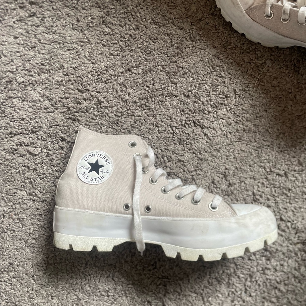Off White Platform Converse